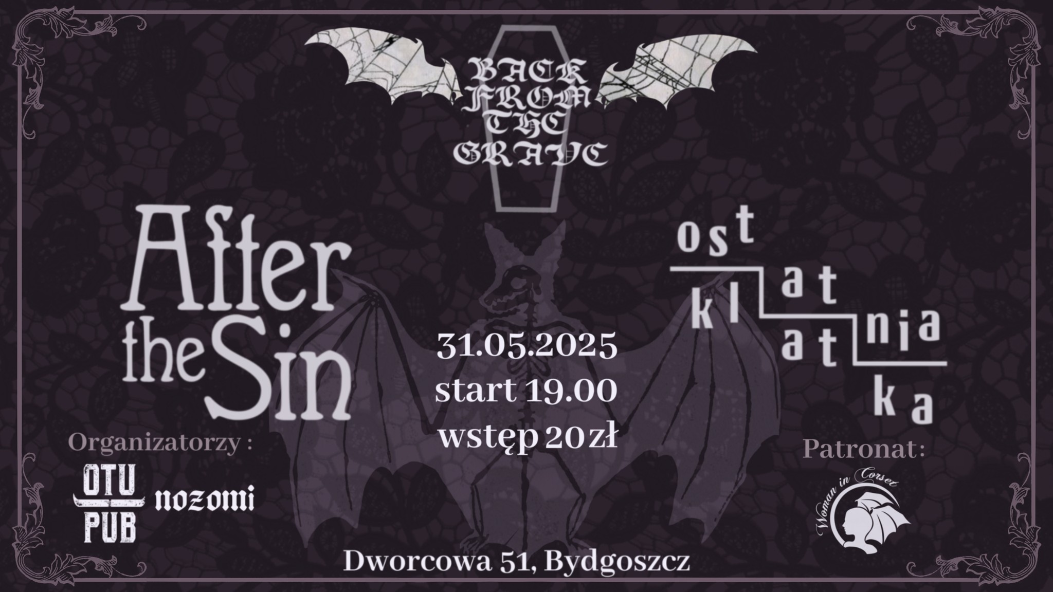 Plakat Back From The Grave v.2 After The Sin + Ostatnia Klatka w Over The Under