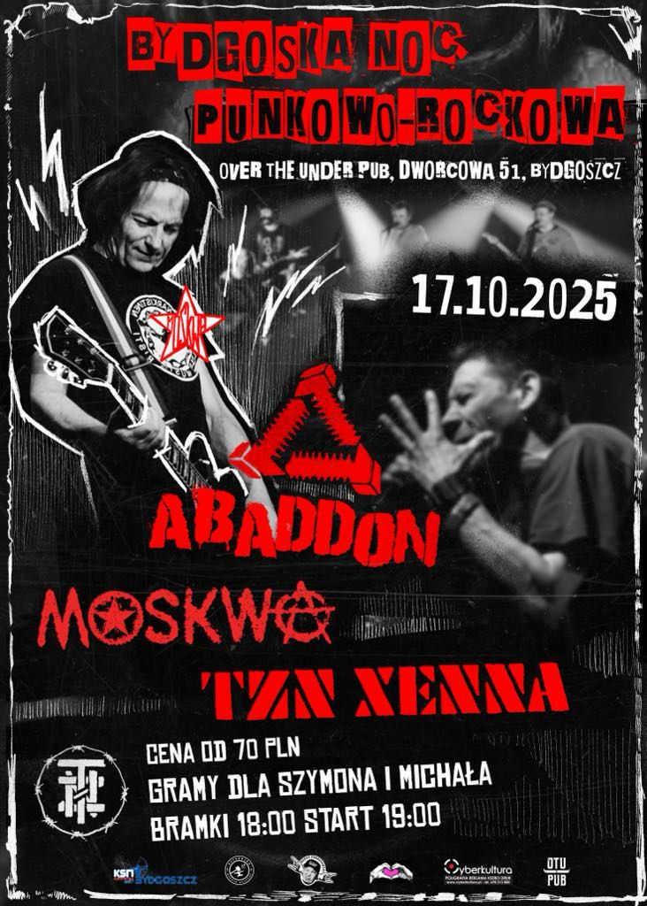 Plakat Bydgoska Noc Punkowo-Rockowa