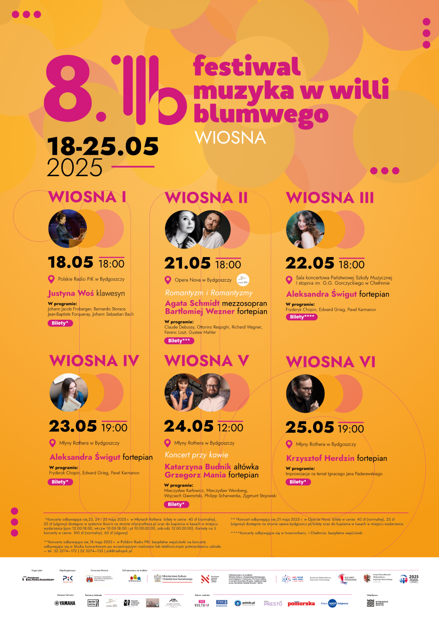 Plakat VIII FESTIWAL MUZYKA W WILLI BLUMWEGO / WIOSNA