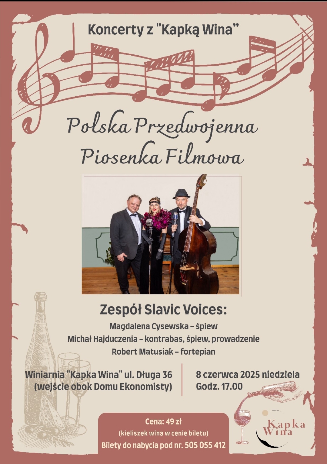 Plakat Koncert Polskiej Przedwojennej Piosenki Filmowej