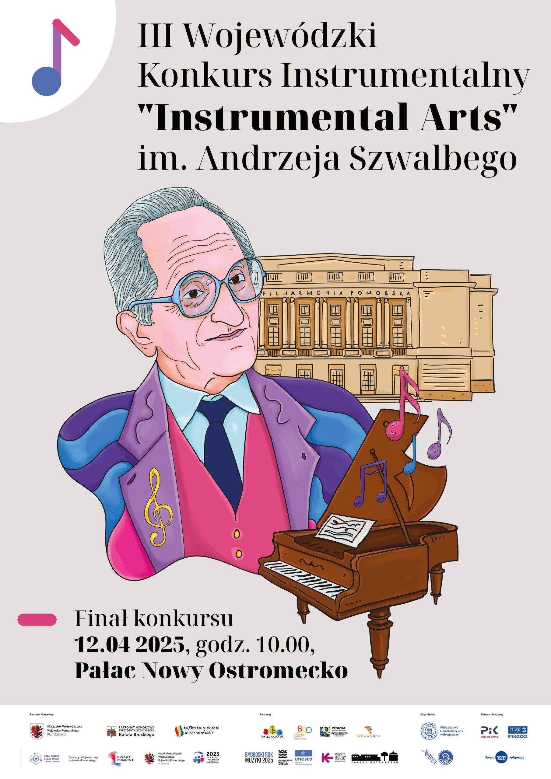 Plakat III Wojewódzki Konkurs "Instrumental Arts" im. Andrzeja Szwalbego finał