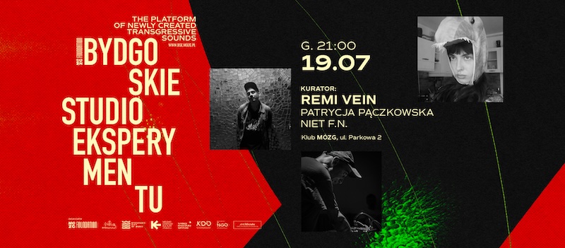 Plakat Bydgoskie Studio Eksperymentu: Remi Vein/Patrycja Paczkowską/Niet f.n. - koncert