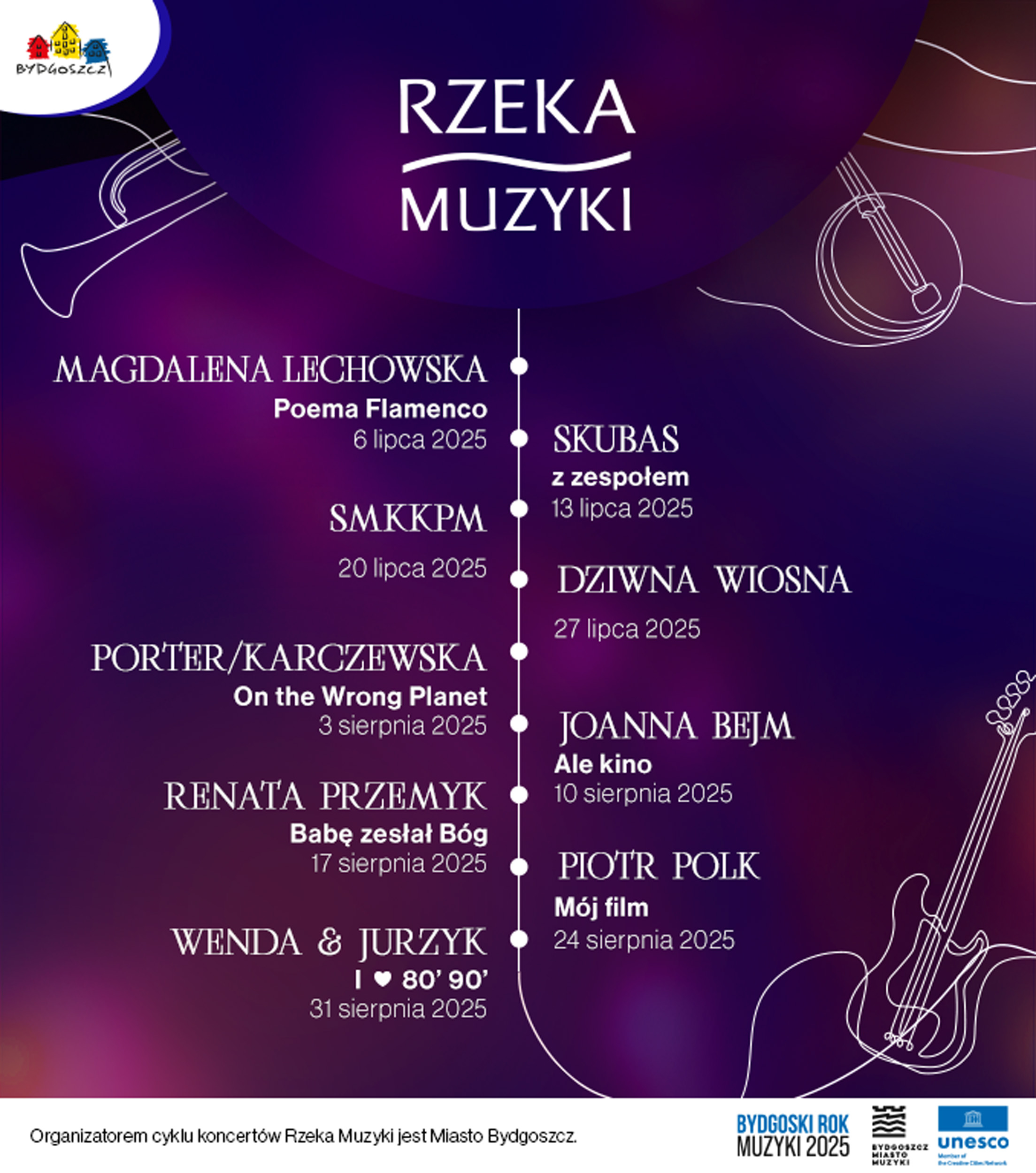 Plakat Cykl koncertów Rzeka Muzyki
