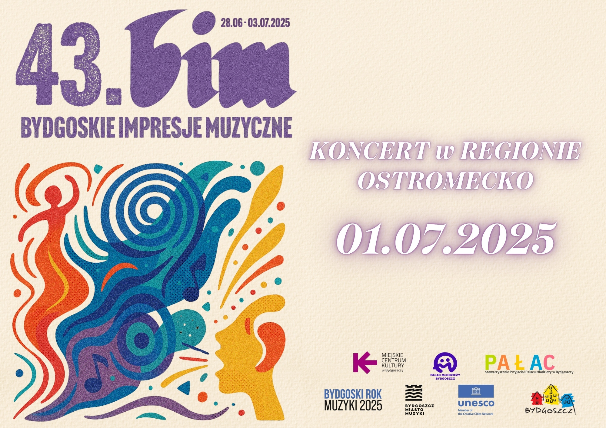 Plakat KONCERT w REGIONIE - OSTROMECKO - 43. Bydgoskich Impresji Muzycznych