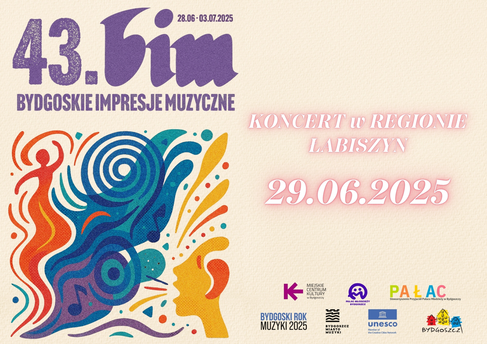Plakat KONCERT w REGIONIE - ŁABISZYN - 43. Bydgoskich Impresji Muzycznych
