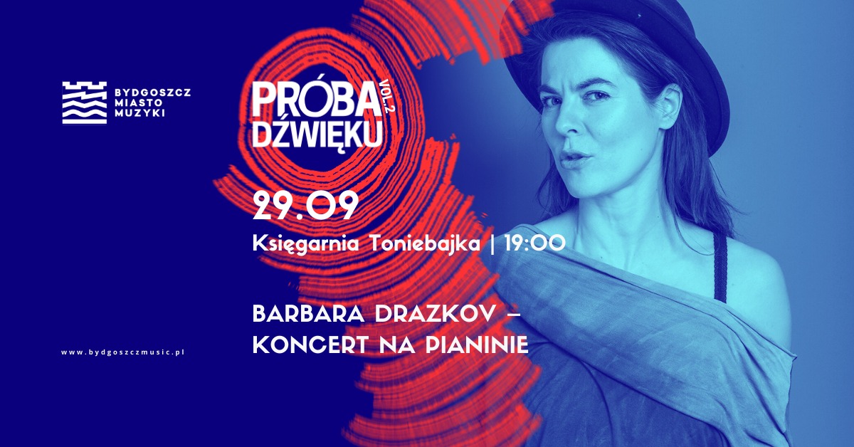 Plakat Barbara Drazkov – koncert na pianinie | Próba Dźwięku 2025