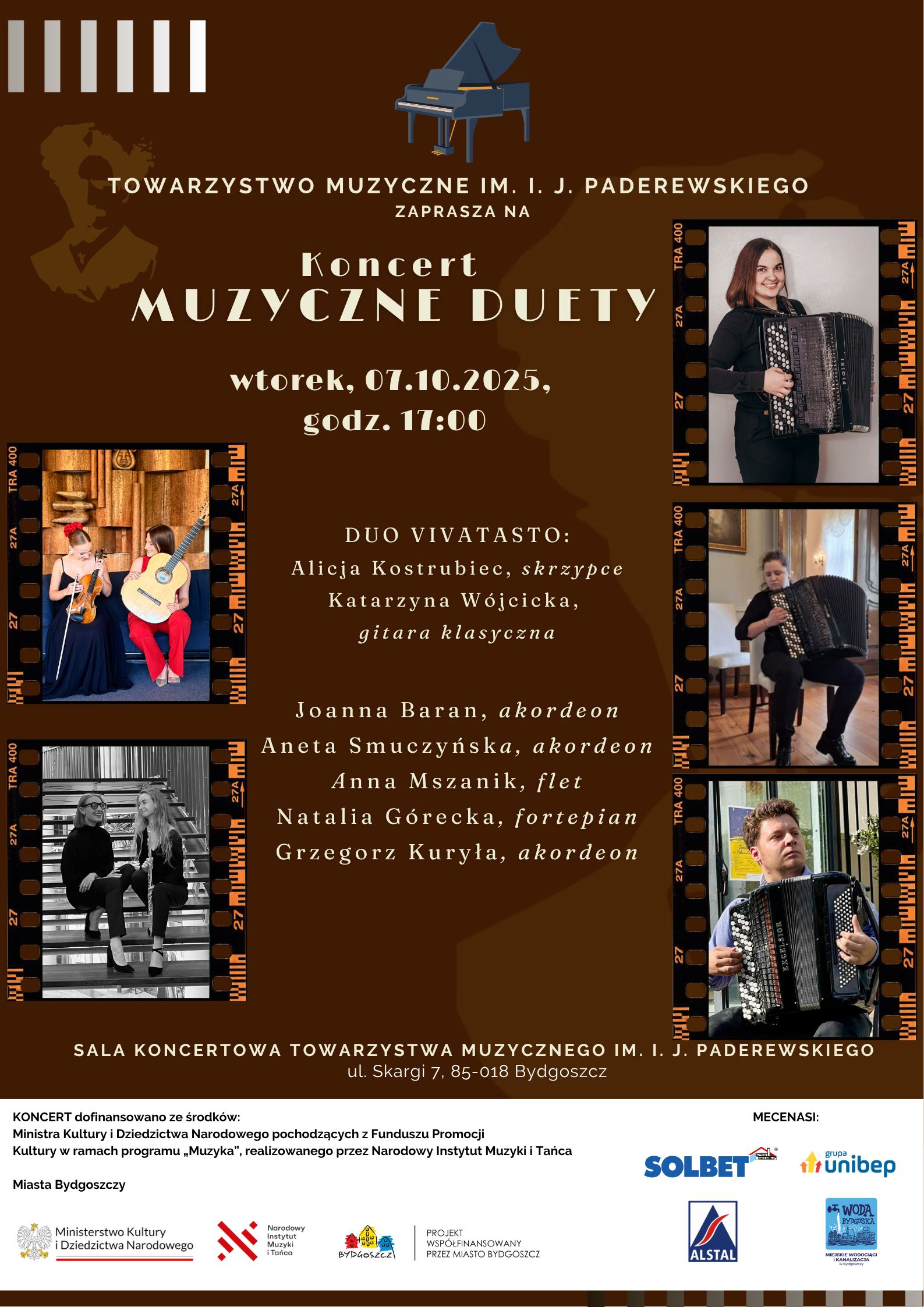 Plakat Koncert MUZYCZNE DUETY