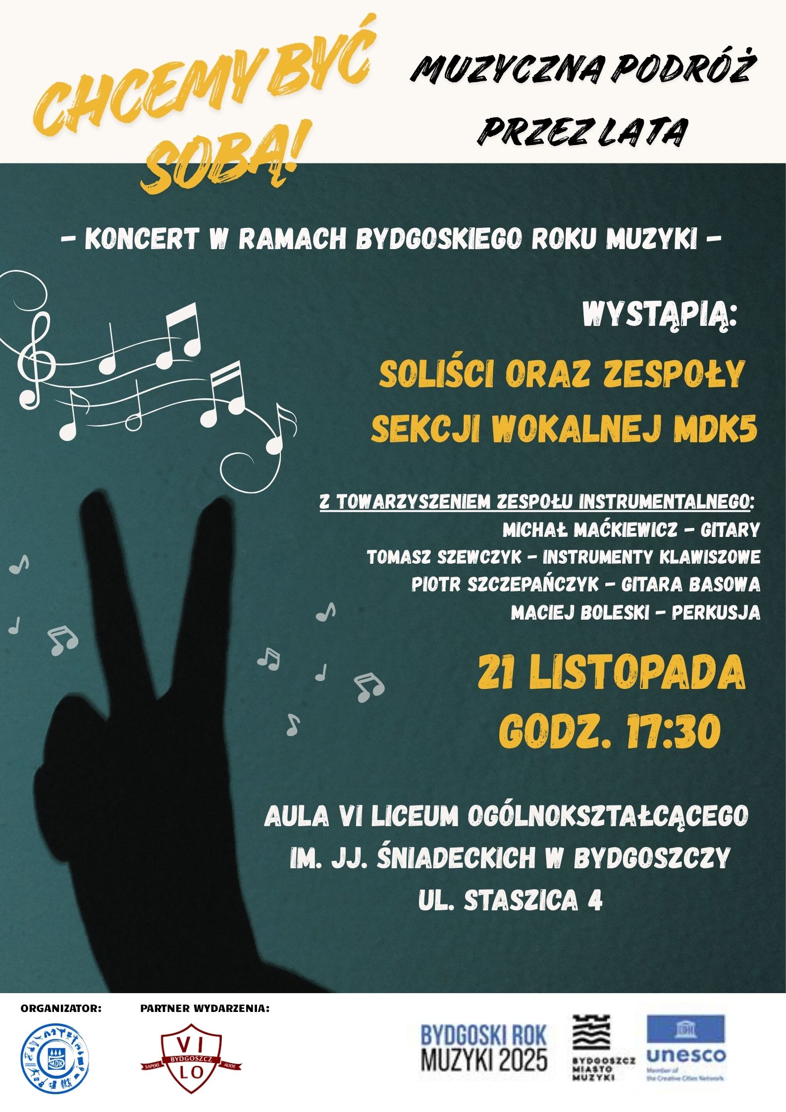 Plakat \Chcemy być sobą - muzyczna podróż przez lata\