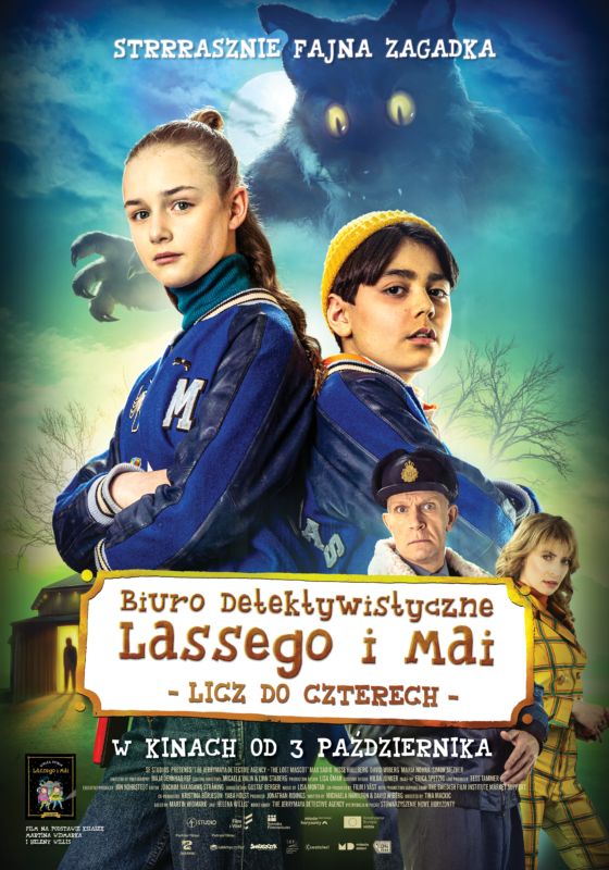 Plakat KINO DLA STARSZAKÓW: Biuro Detektywistyczne Lassego i Mai. Licz do czterech