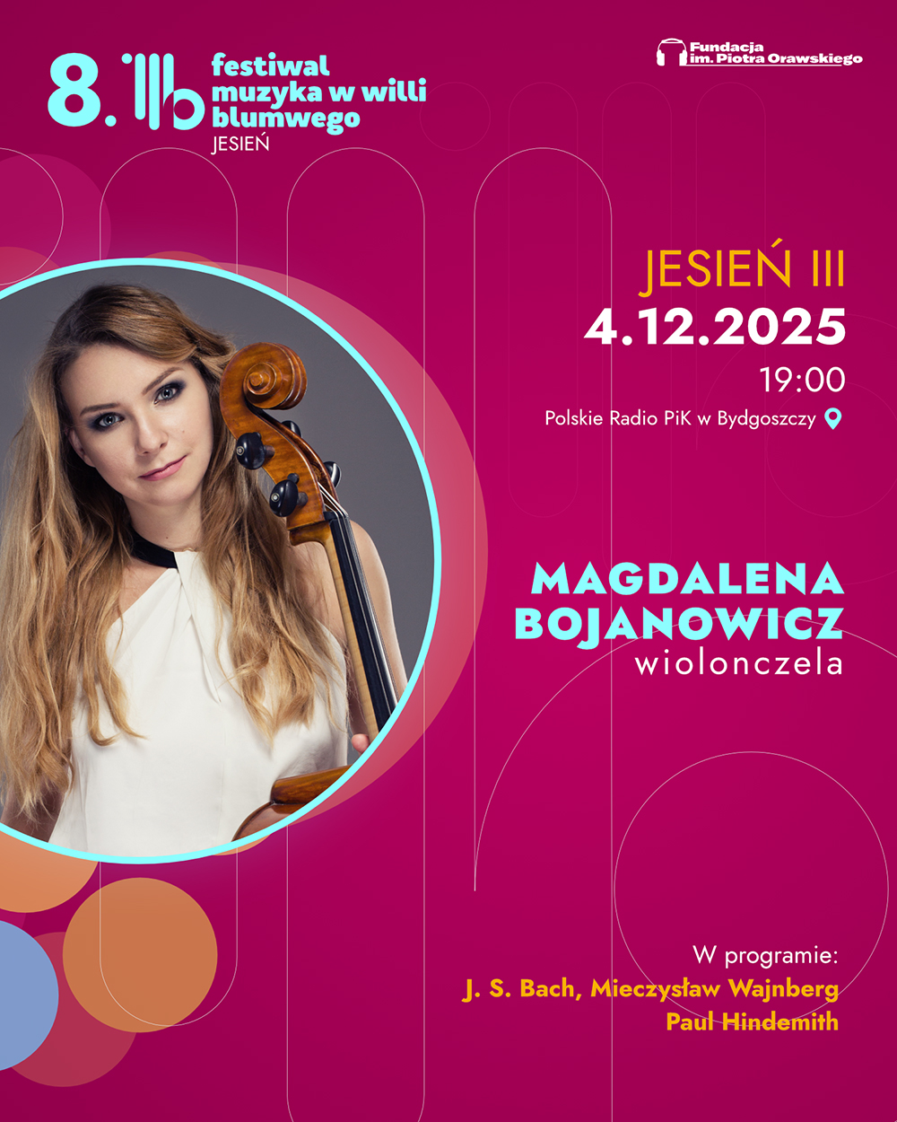 Plakat Magdalena Bojanowicz // 8. Festiwal Muzyka w Willi Blumwego