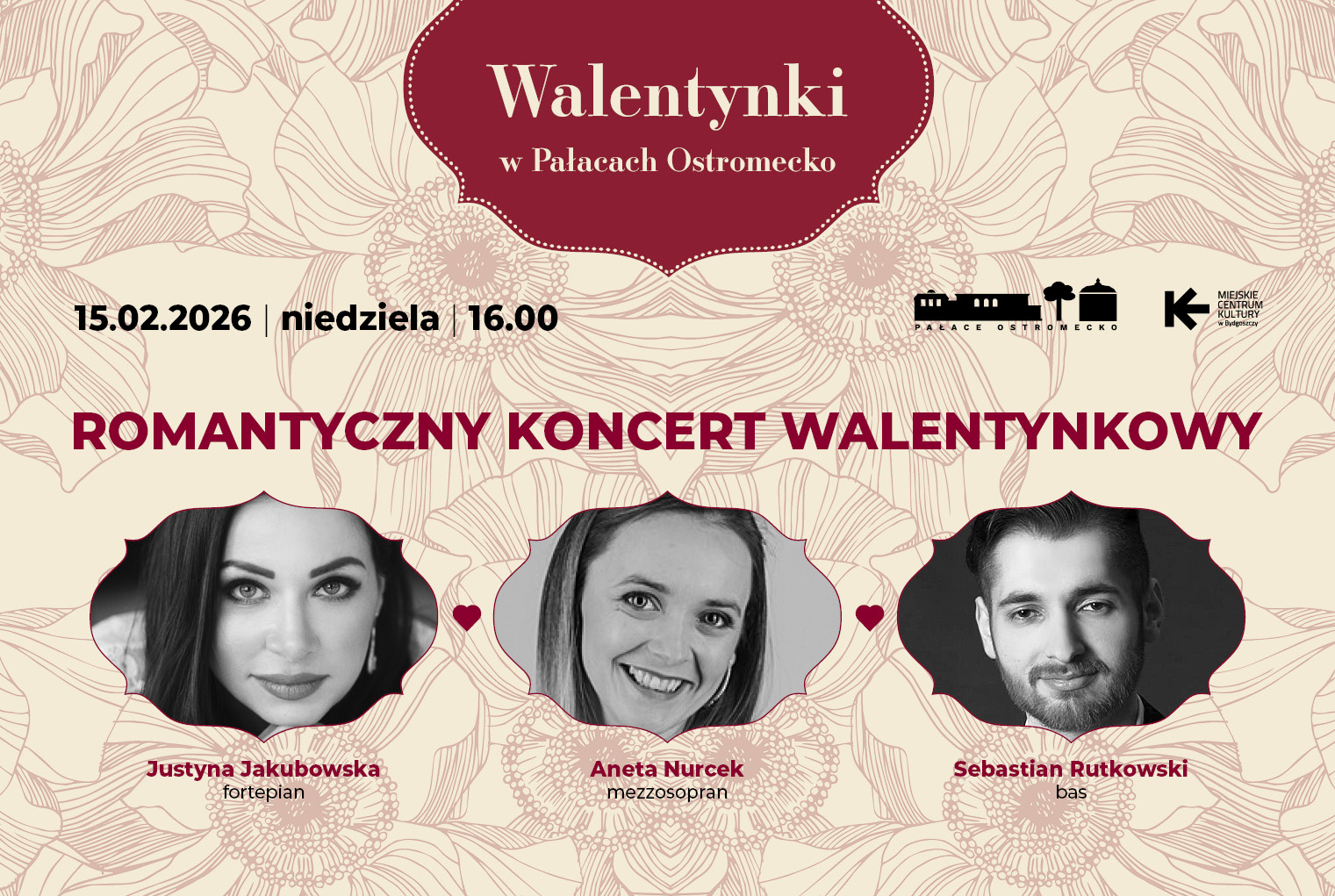 Plakat Romantyczny Koncert Walentynkowy