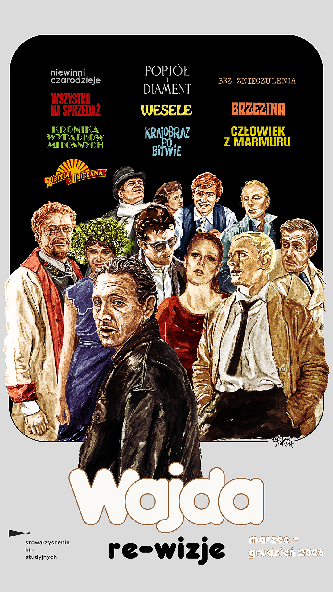 Plakat WAJDA: re-wizje – Popiół i diament