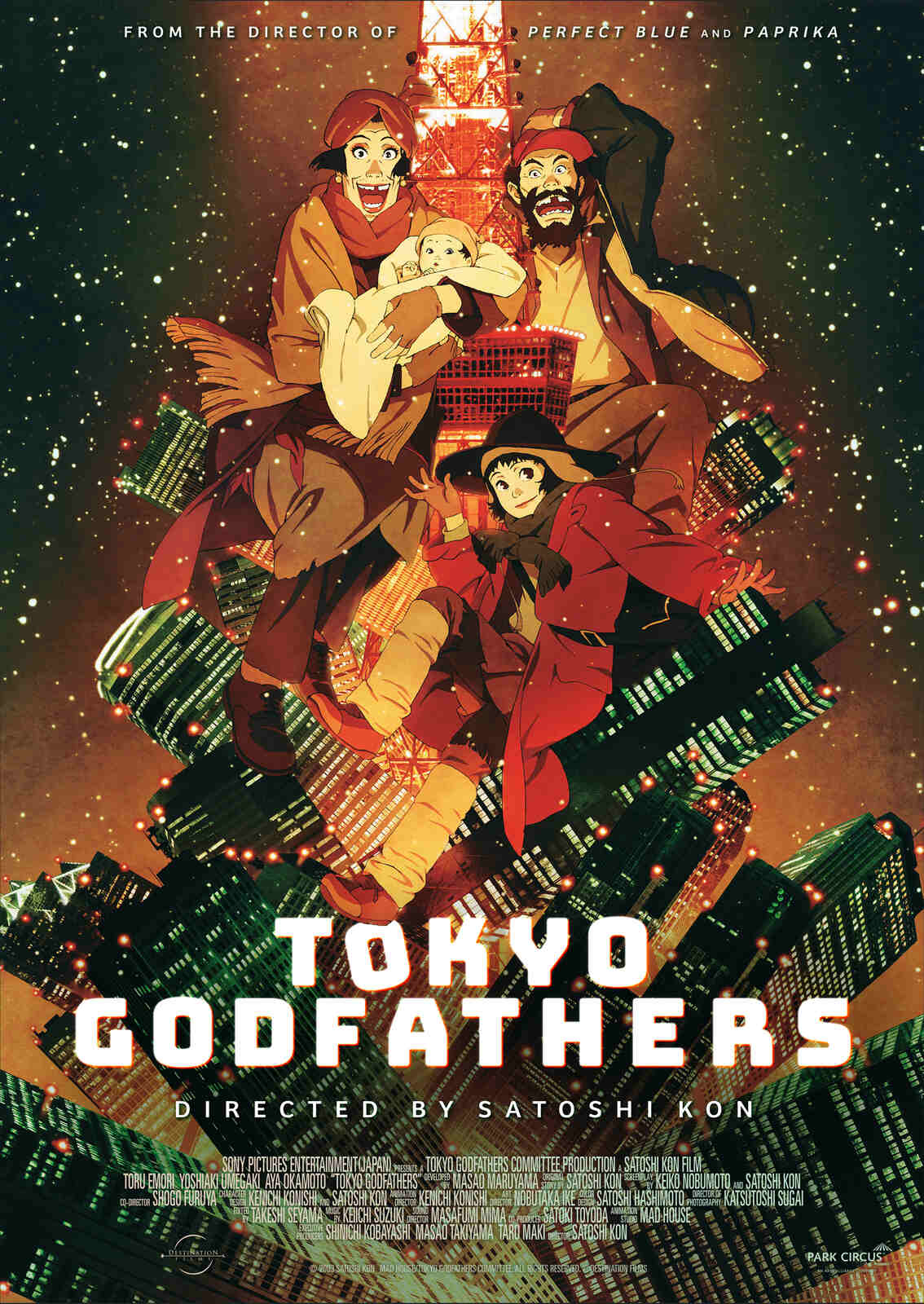 Plakat 14. URODZINY KINA ORZEŁ – Animocje prezentują: Tokyo Godfathers