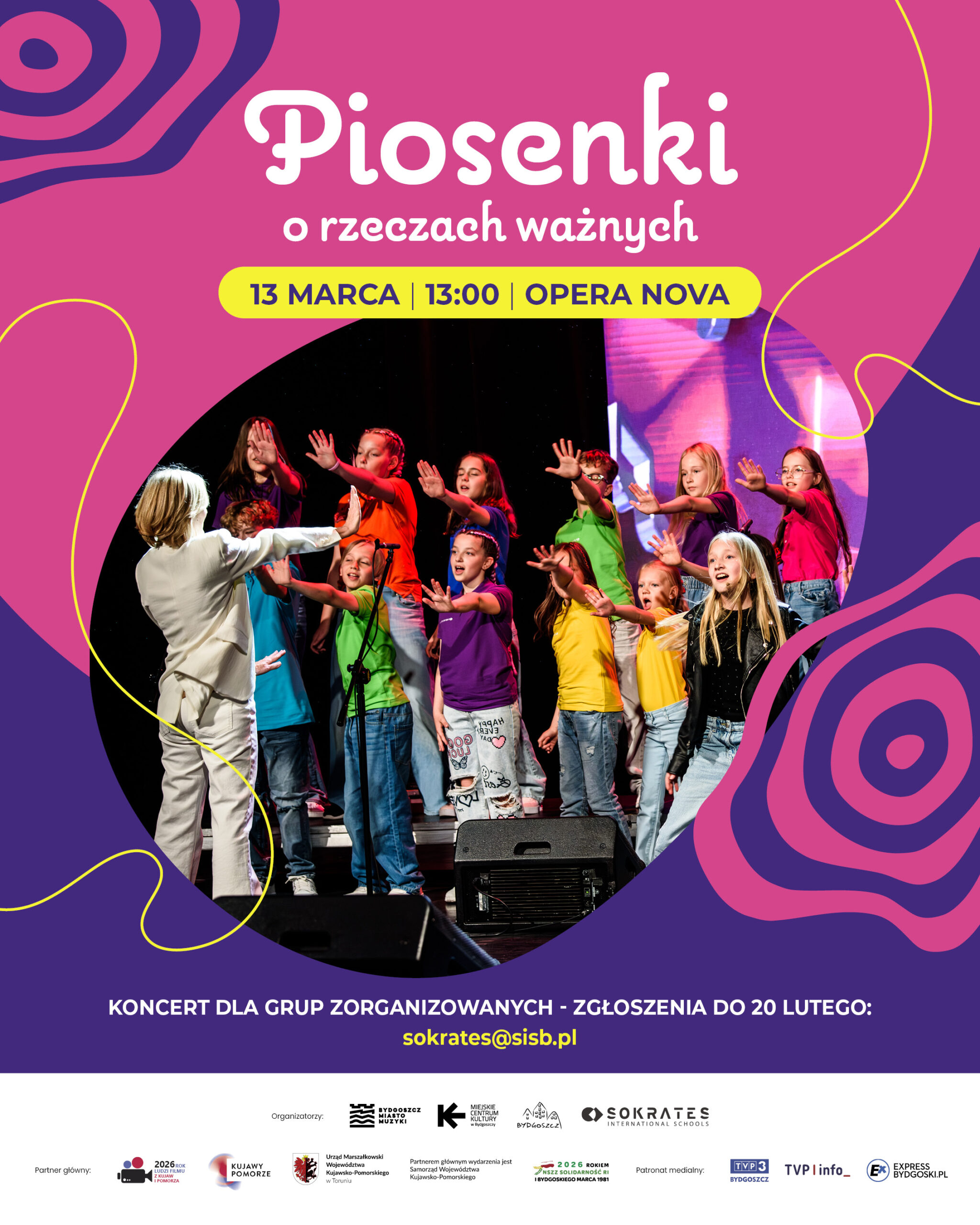 Plakat Koncert Piosenki o rzeczach ważnych