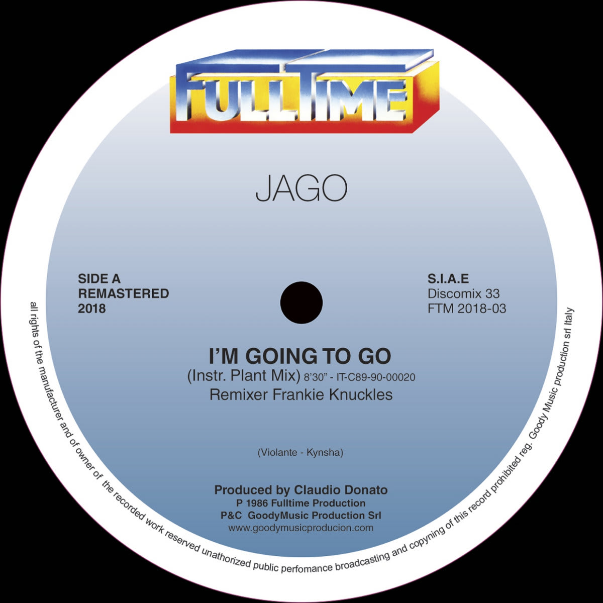 I'm Going to Go - Instrumental Plant Mix — JAGO, Frankie Knuckles cover