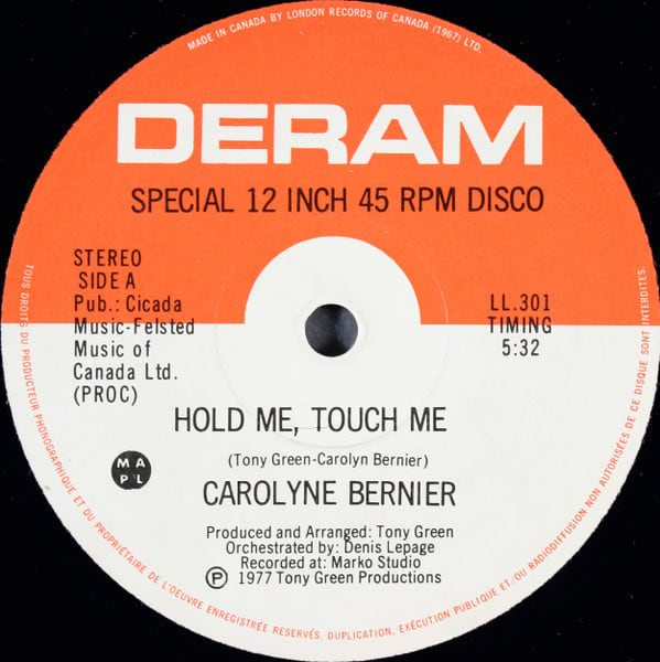 Hold Me, Touch Me — Carolyne Bernier cover