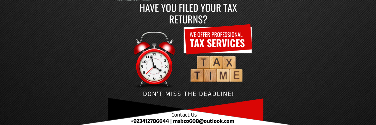 Have you filed your tax returns? We offer professional tax services — don't miss the deadline.
