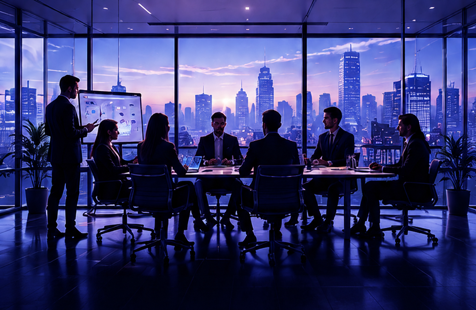 Nexora team in a strategic meeting