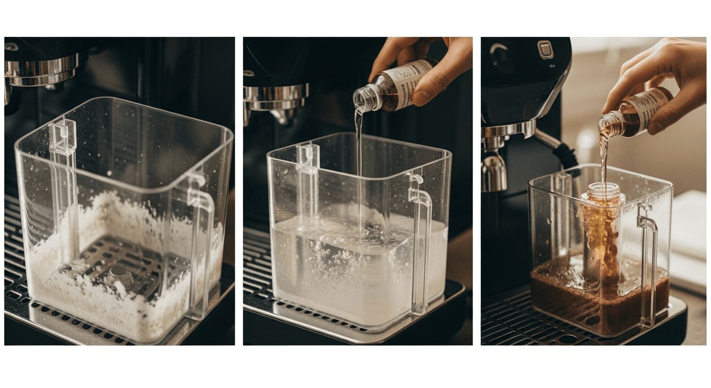 Entkalkung des Wassertanks