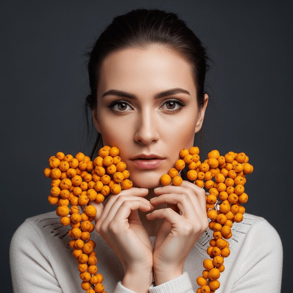 Hand gießt Cold Brew Konzentrat aus einem Einmachglas in ein Glas, Eiswürfel und Kaffeebohnen verstreut.
