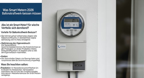 Smart Meter Pflicht 2026: Was Balkonkraftwerk-Besitzer wissen müssen