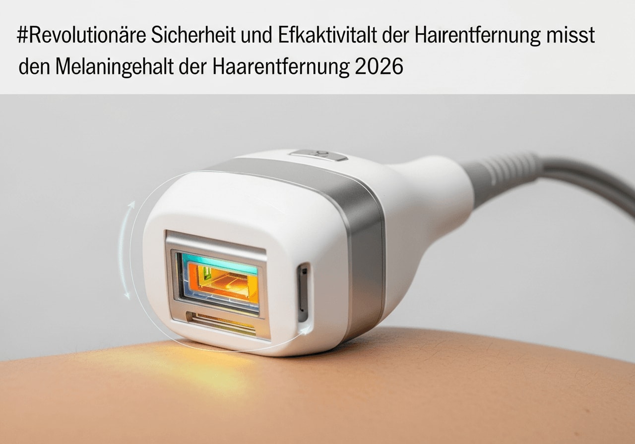Echtzeit-Sensor der neuen IPL-Geräte 2026, der den Melaningehalt der Haut für sichere Haarentfernung kontinuierlich misst.