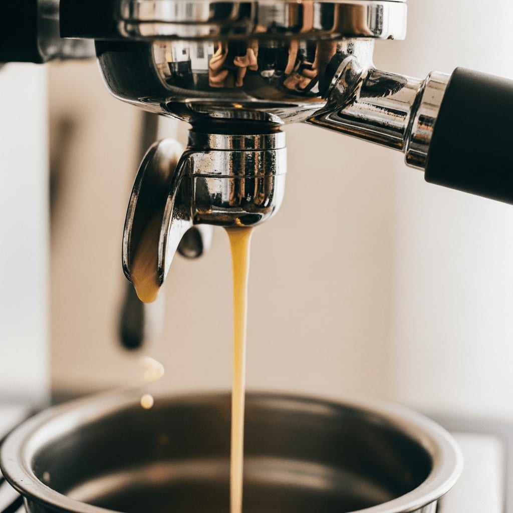 Fehler im Espresso erkennen - Phase 3: Ein heller, wässriger Strahl am Ende des Bezugs sorgt für einen bitteren Geschmack.