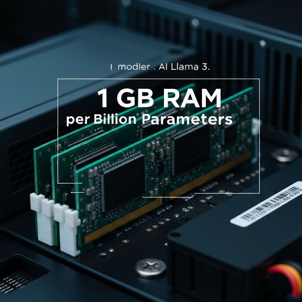 RAM-Module in einem NAS, symbolisiert den kritischen Speicherbedarf für das Hosten von KI-Modellen wie Llama 3 in der privaten AI-Cloud.