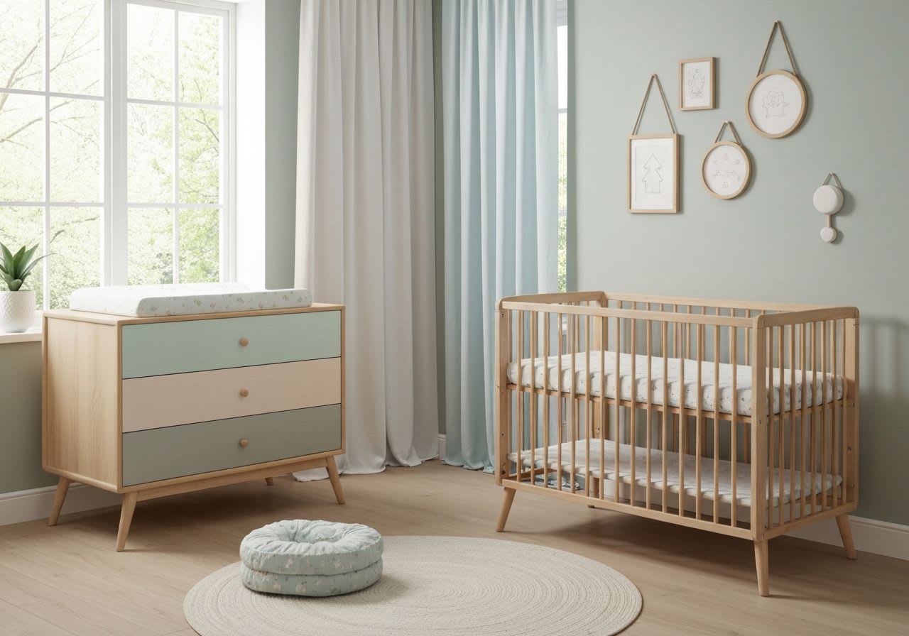 Gut ausgestattete Kinderwagenwanne mit Bio-Baumwollbettwäsche und weicher Decke, bereit für komfortable Stadtausflüge.