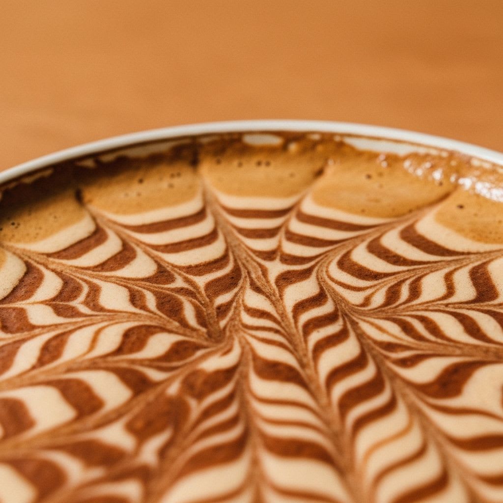 Perfekter Espresso-Shot: Ein starker, gleichmäßiger Strahl mit schöner Crema fließt aus der Espressomaschine in die Tasse.