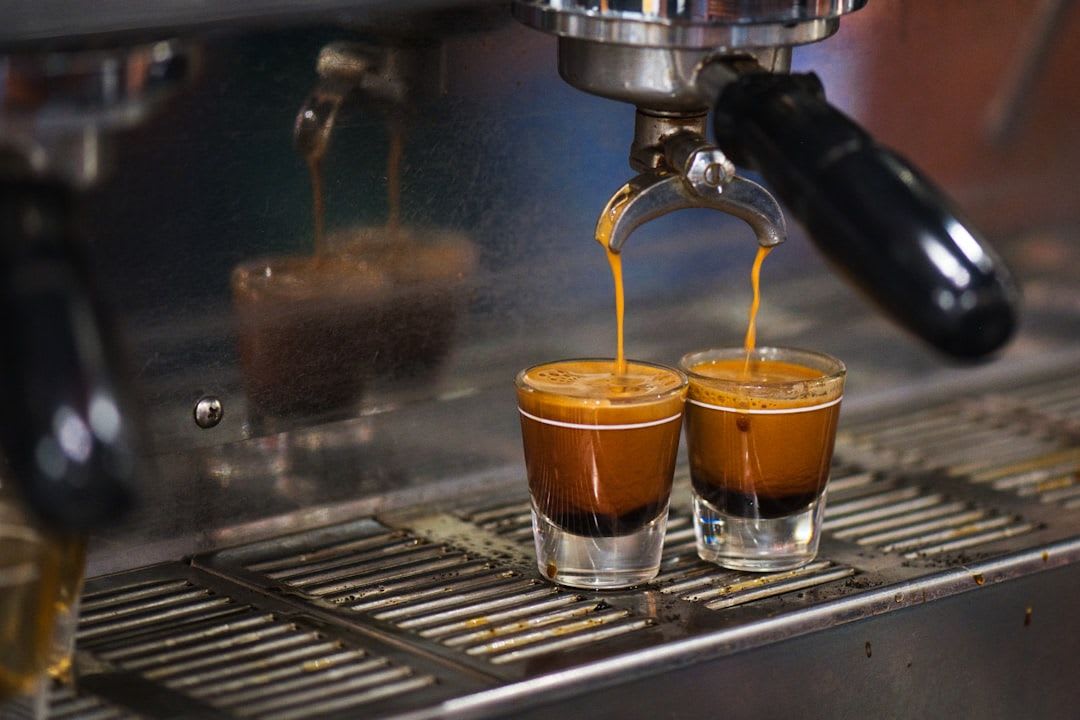 Nahaufnahme eines gesunden SCOBY, der in einem Glasgefäß mit dunklem Kaffee für die Herstellung von Coffbucha schwimmt. | Foto: Kevin Butz