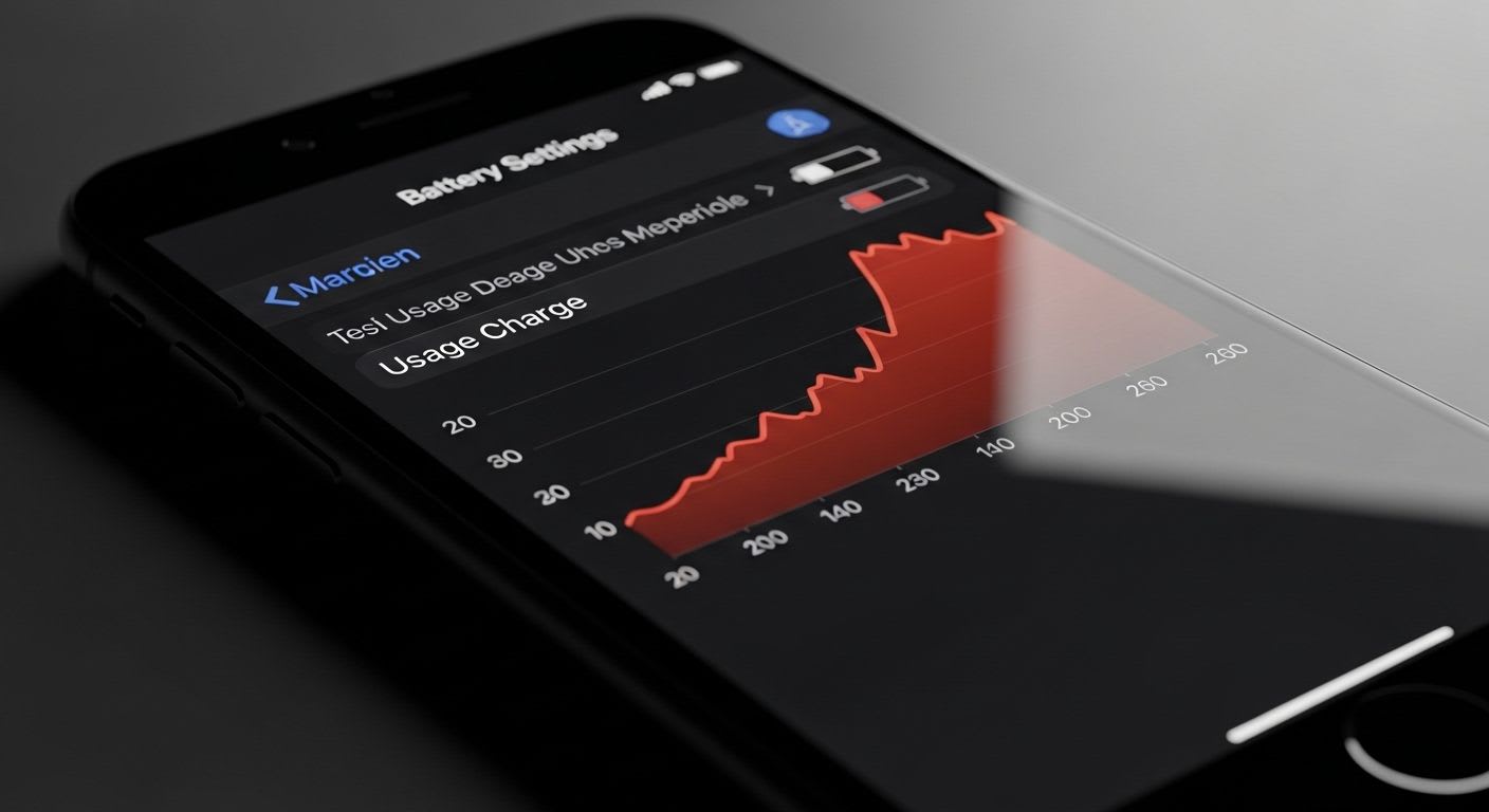 Analyse der Batterienutzung auf einem iPhone-Display als eine der Lösungen, wenn der iPhone Akku schnell leer ist.