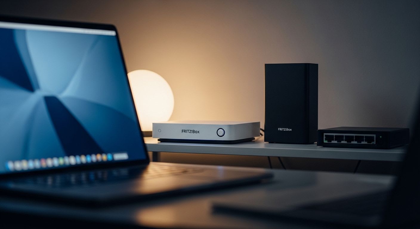 Kompletter Ratgeber zur FRITZ!Box NAS Einrichtung: Router und Festplatte als zentraler Netzwerkspeicher für das Heimnetz.