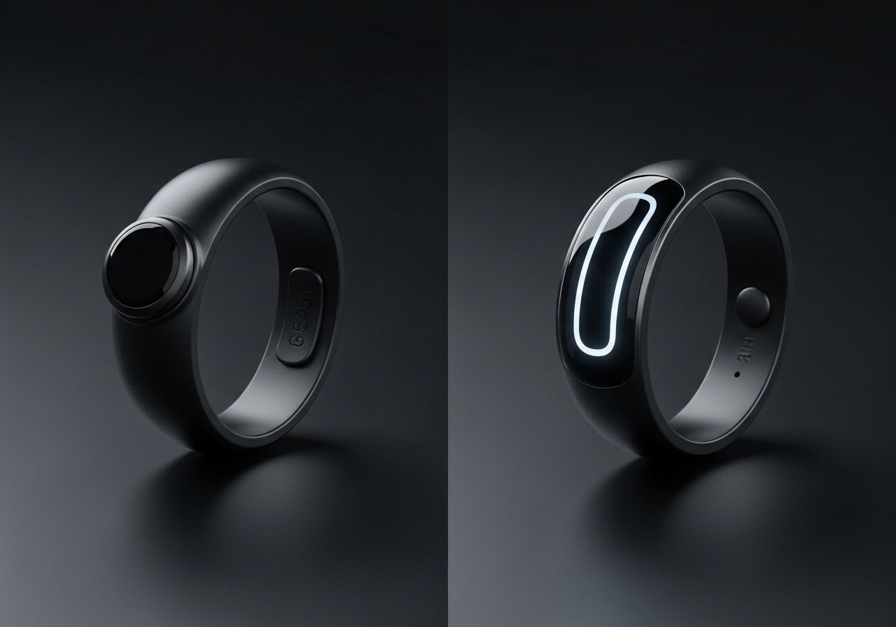 Konzeptbild zum Vergleich Oura Ring 3 vs. 4, das die erwarteten technologischen Unterschiede und Design-Weiterentwicklungen der Smart Rings zeigt.