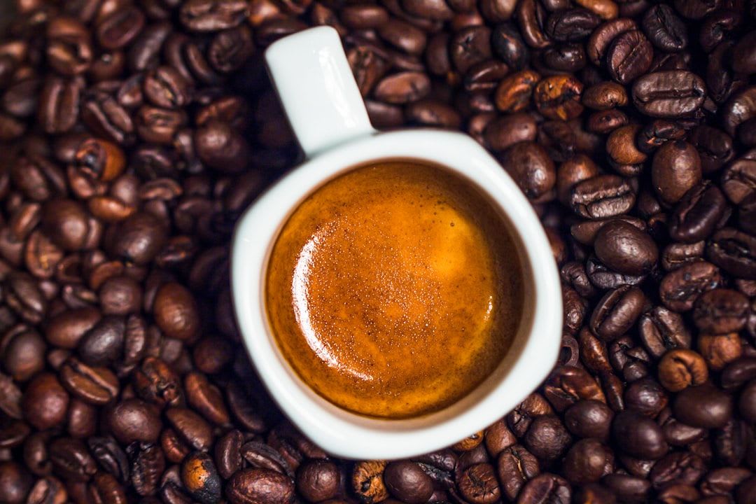 Kaffeebohnen und Zimt neben einer Tasse Kaffee als Symbol für die gesunden Inhaltsstoffe des Kaffees. | Foto: Sahand Hoseini