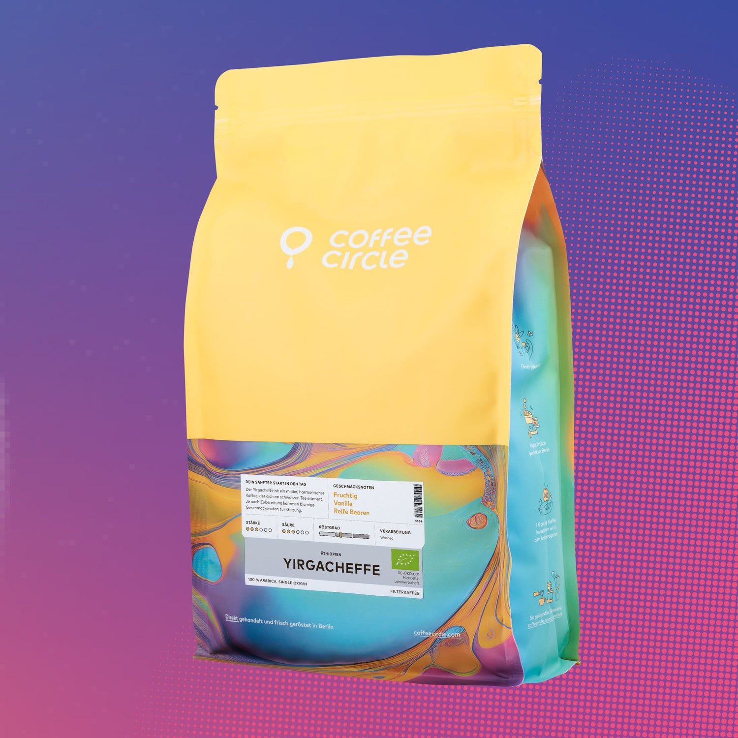 Yirgacheffe Kaffee, bio 1 kg Ganze Bohne