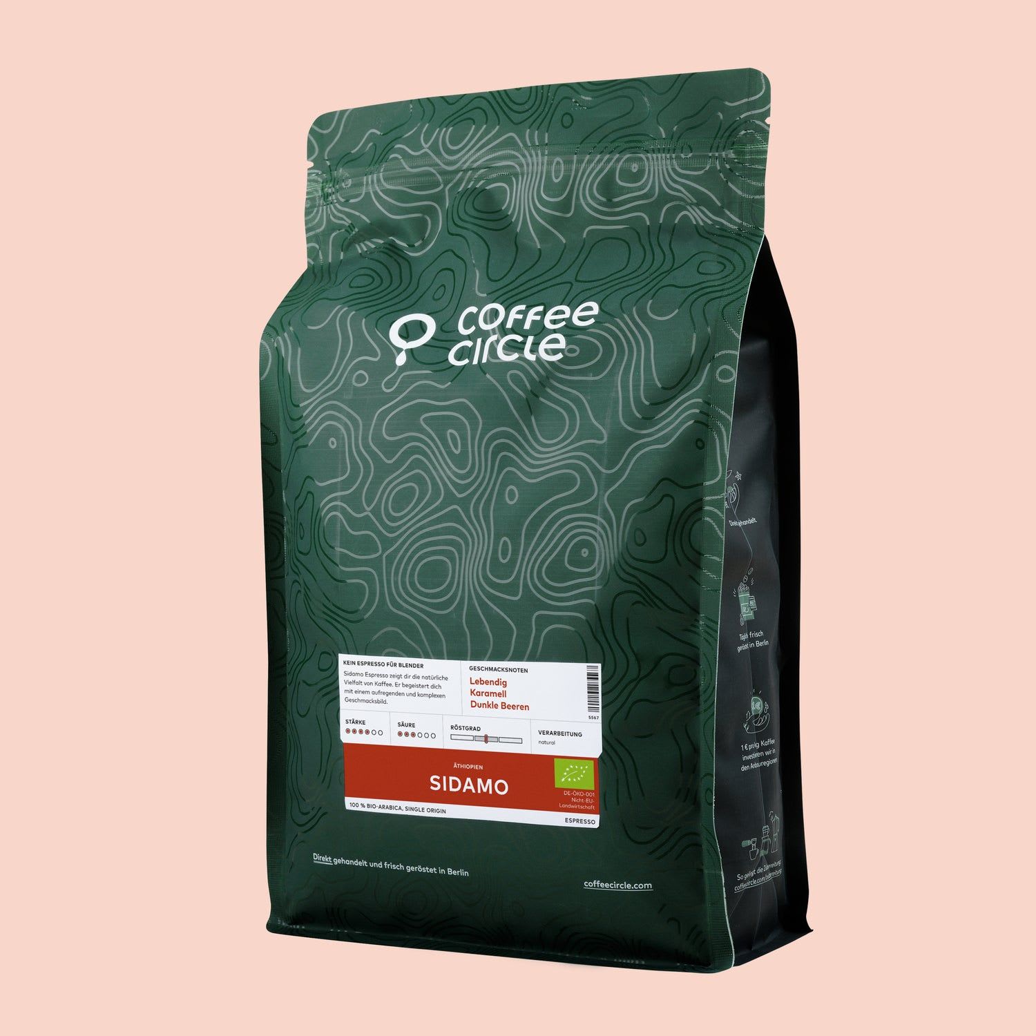 Espresso Sidamo, bio 1 kg Ganze Bohne