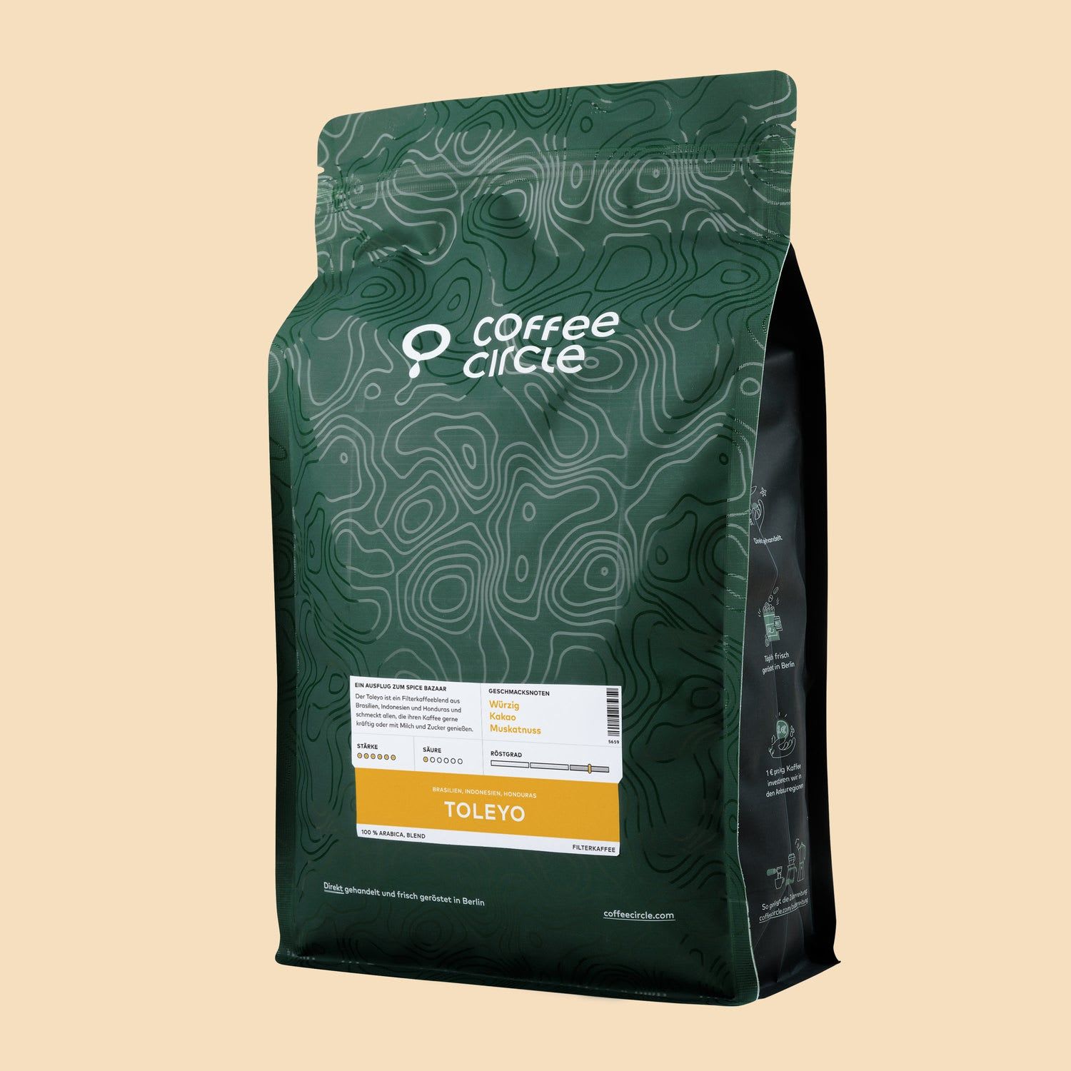 Toleyo Kaffee 1 kg Gemahlen