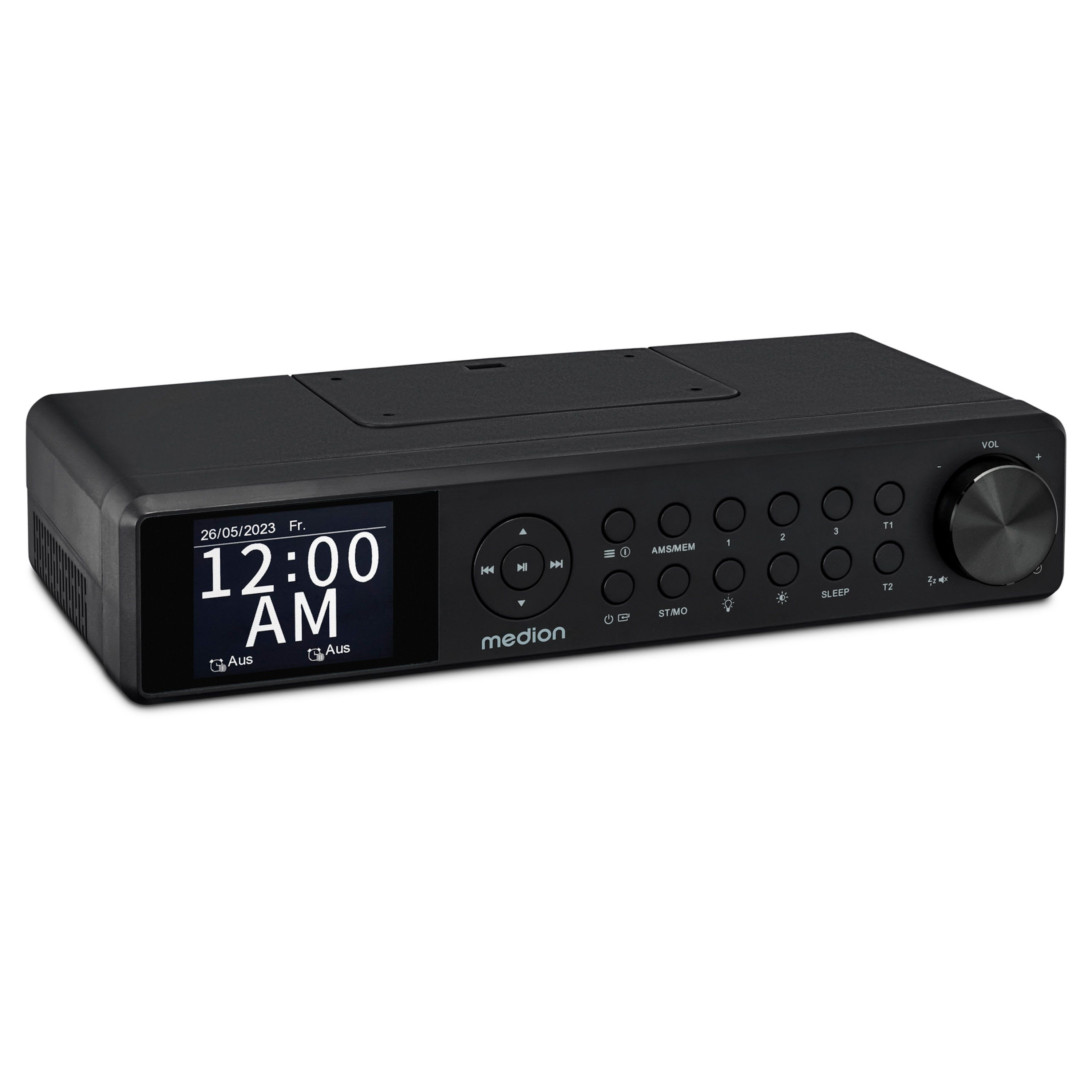 MEDION LIFE P66750 DAB+ Premium Küchenradio schwarz, 6,1 cm (2,4'') TFT-Farbdisplay, DAB+/PLL-UKW Radio, Bluetooth®…