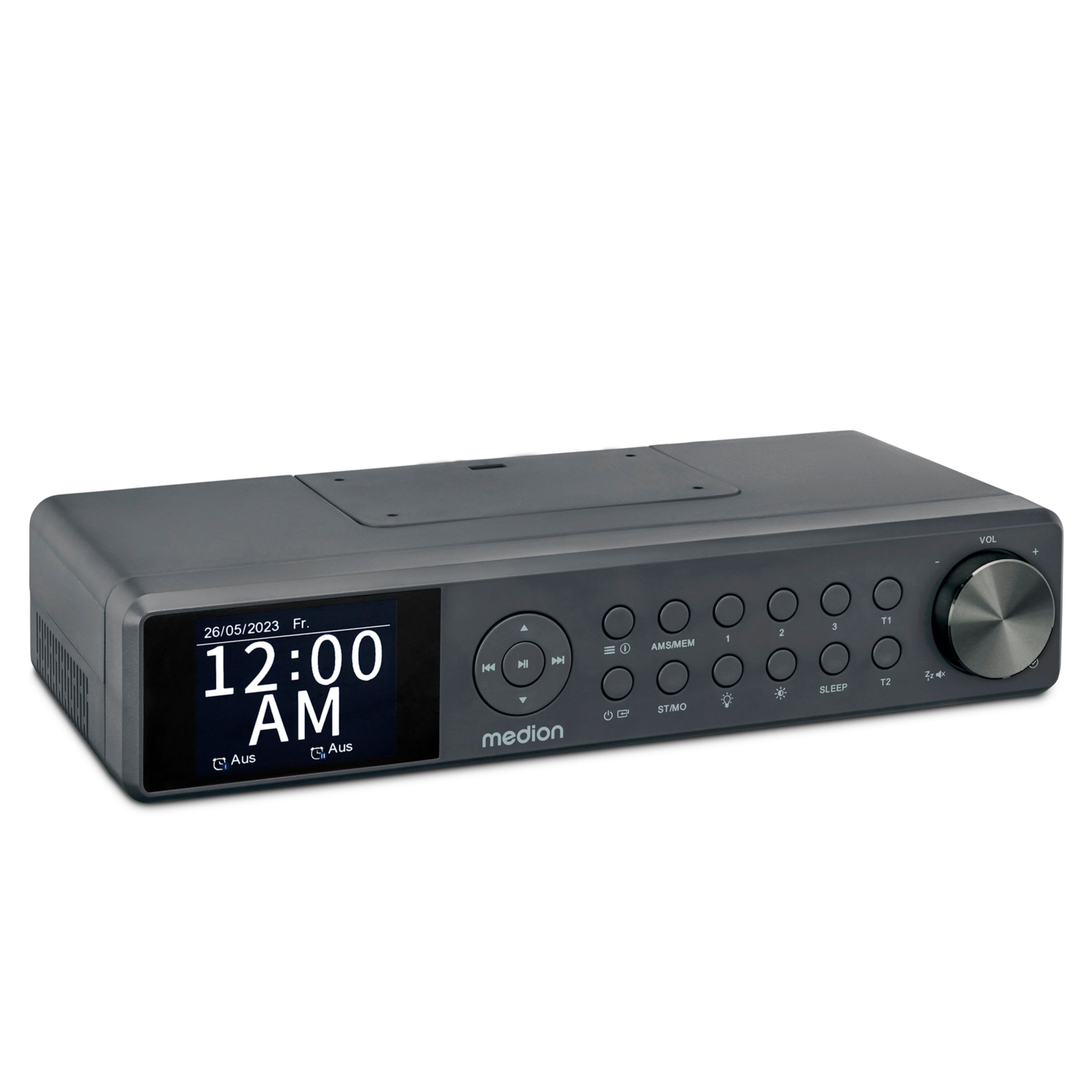 MEDION LIFE P66750 DAB+ Premium Küchenradio grau, 6,1 cm (2,4'') TFT-Farbdisplay, DAB+/PLL-UKW Radio, Bluetooth® 5.0,…