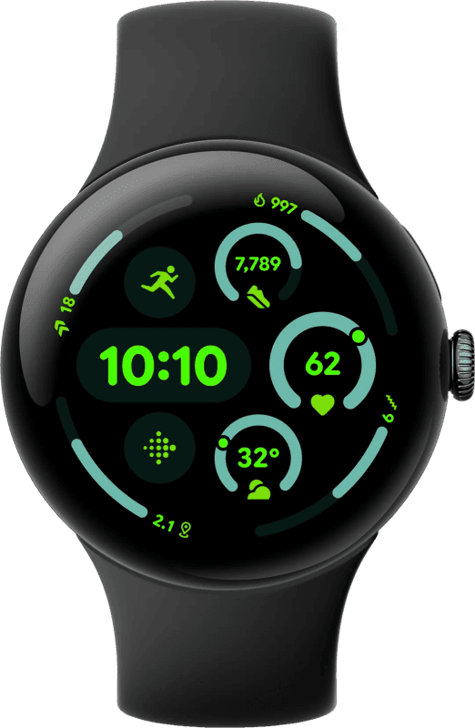 Google Pixel Watch&nbsp;3 Schwarz 45&nbsp;mm