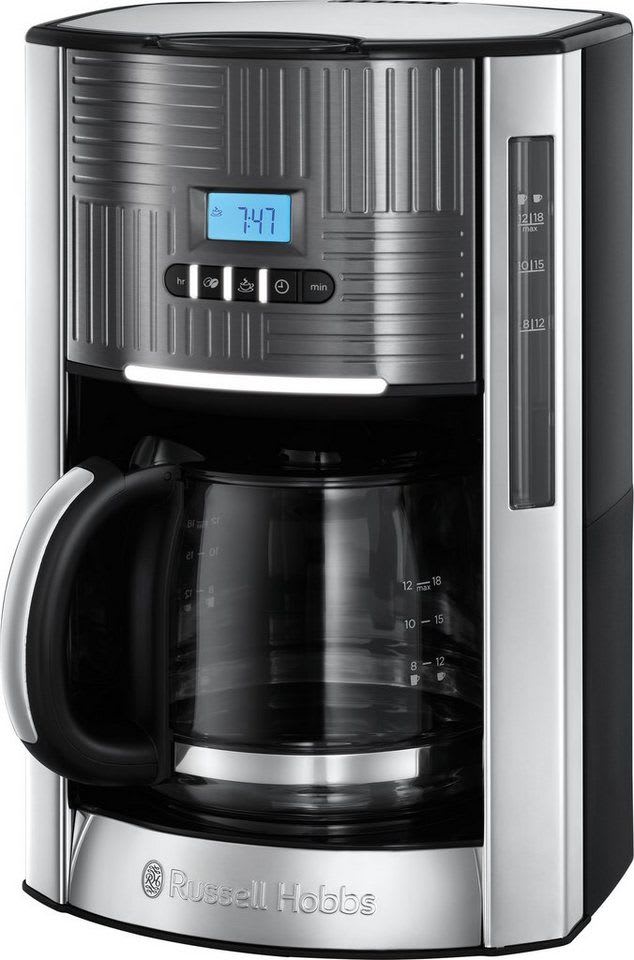 RUSSELL HOBBS Filterkaffeemaschine Geo Steel 25270-56, 1,5l Kaffeekanne, Papierfilter 1x4 schwarz