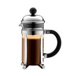 Bodum Kaffeebereiter, Kaffeebereiter, 1 l, Borosilikatglas, chrom silberfarben
