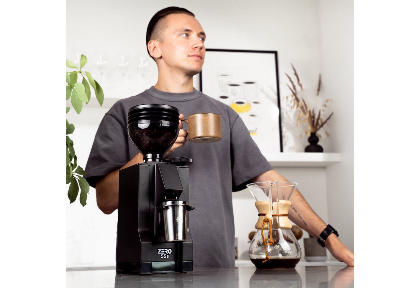 Eureka Kaffeemühle Eureka Mignon Zero 55s 15BL Espressomühle - Mattschwarz