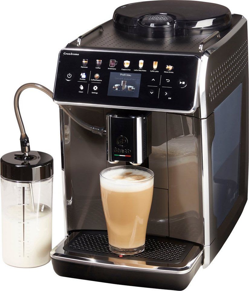 Saeco Kaffeevollautomat SM6580/50 GranAroma, 14 Kaffeespezialitäten, 4 Benutzerprofilen und TFT Display grau|schwarz