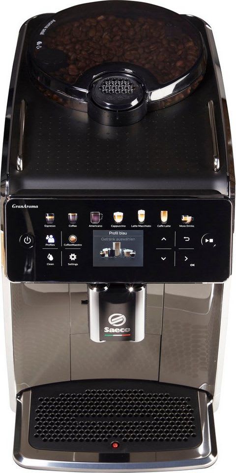 Saeco Kaffeevollautomat SM6580/50 GranAroma, 14 Kaffeespezialitäten, 4 Benutzerprofilen und TFT Display grau|schwarz