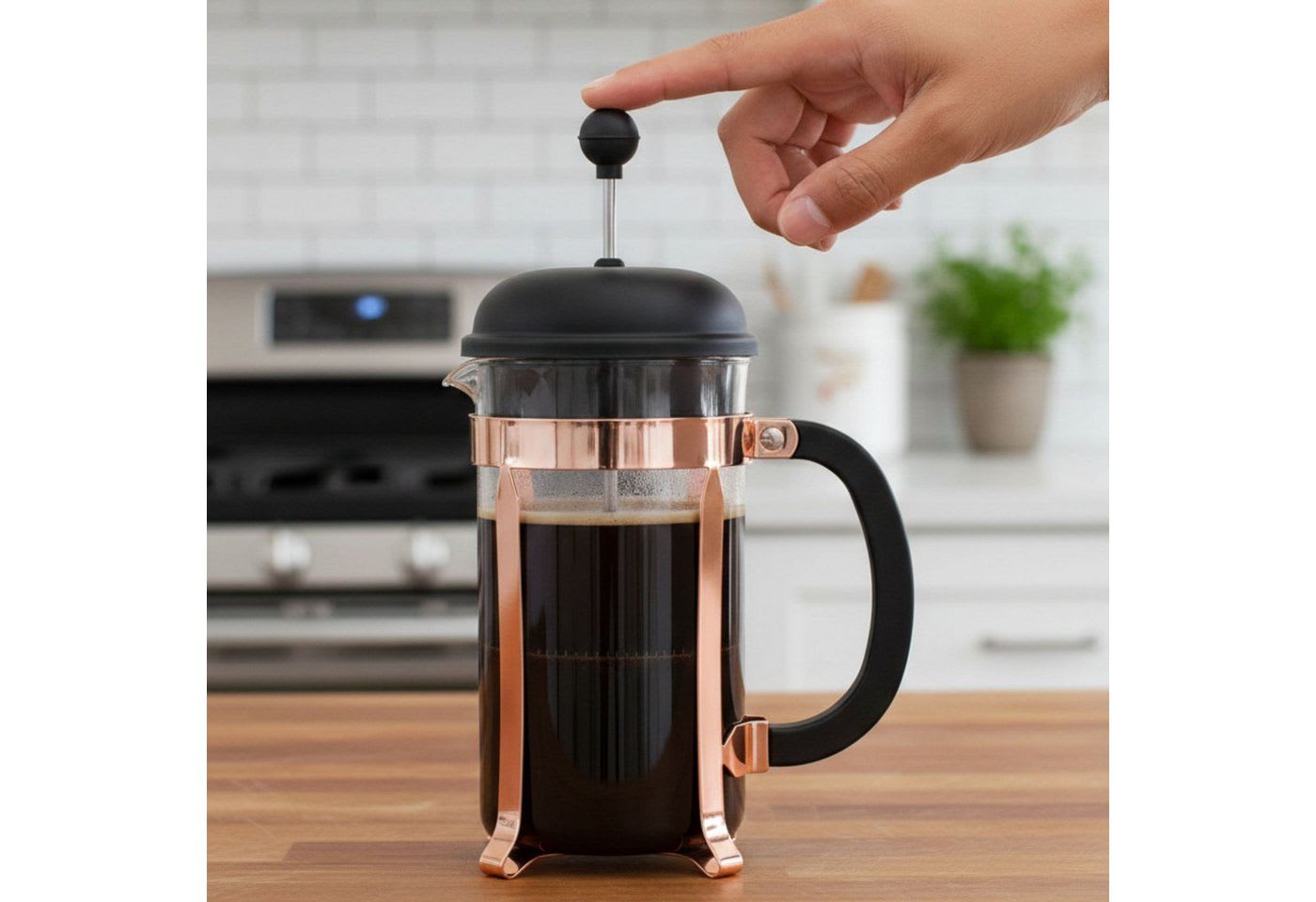 Bodum Kochbesteckhalter Bodum Caffettiera French Press System Kaffeebereiter 1,0l Kupfer