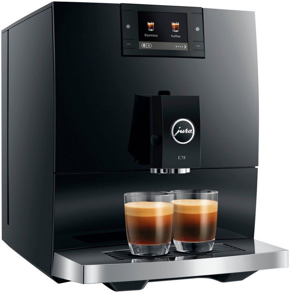 JURA Kaffeevollautomat 15753 C9 (EA), Piano Black, 17 Spezialitäten, WiFi, Hot&Light Brew, Feinschaum schwarz