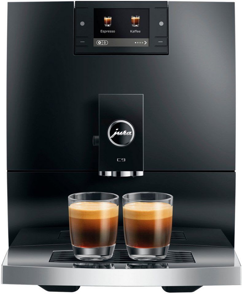 JURA Kaffeevollautomat 15753 C9 (EA), Piano Black, 17 Spezialitäten, WiFi, Hot&Light Brew, Feinschaum schwarz