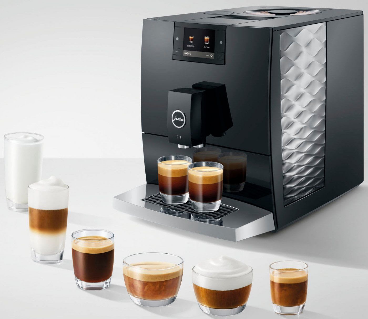 JURA Kaffeevollautomat 15753 C9 (EA), Piano Black, 17 Spezialitäten, WiFi, Hot&Light Brew, Feinschaum schwarz